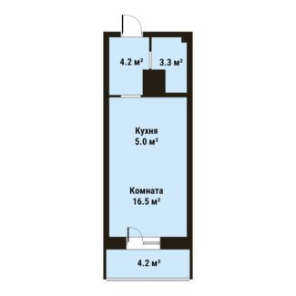 Студия 29 м²